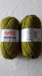 Promo fin, garen Katia, 2 bollen pistache (nr. 587), Hobby en Vrije tijd, Ophalen of Verzenden, Nieuw, Breien of Haken, Wol of Garen