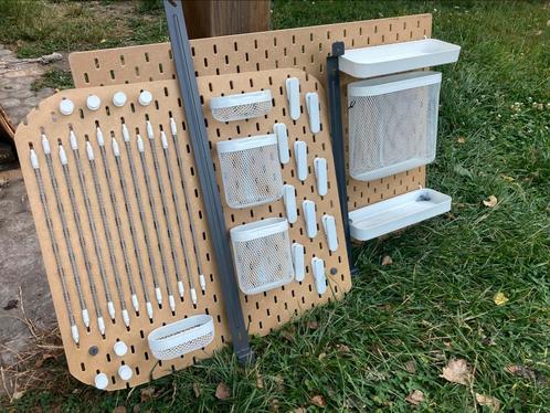 Lot IKEA Skådis panelen en accessoires, Huis en Inrichting, Kasten | Wandmeubels, Gebruikt, Ophalen