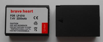 Batterie LP-E10 cœur courageux 2200mAh