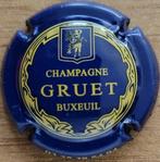 Capsule Champagne GRUET bleu marine & jaune nr 05, France, Champagne, Enlèvement ou Envoi, Neuf