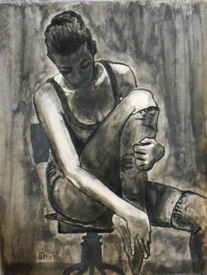 "Na de balletrepetitie..." Schilderij, Antiek en Kunst, Kunst | Schilderijen | Modern, Verzenden