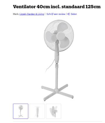 Witte Grote Staande Ventilator – Te Koop! beschikbaar voor biedingen