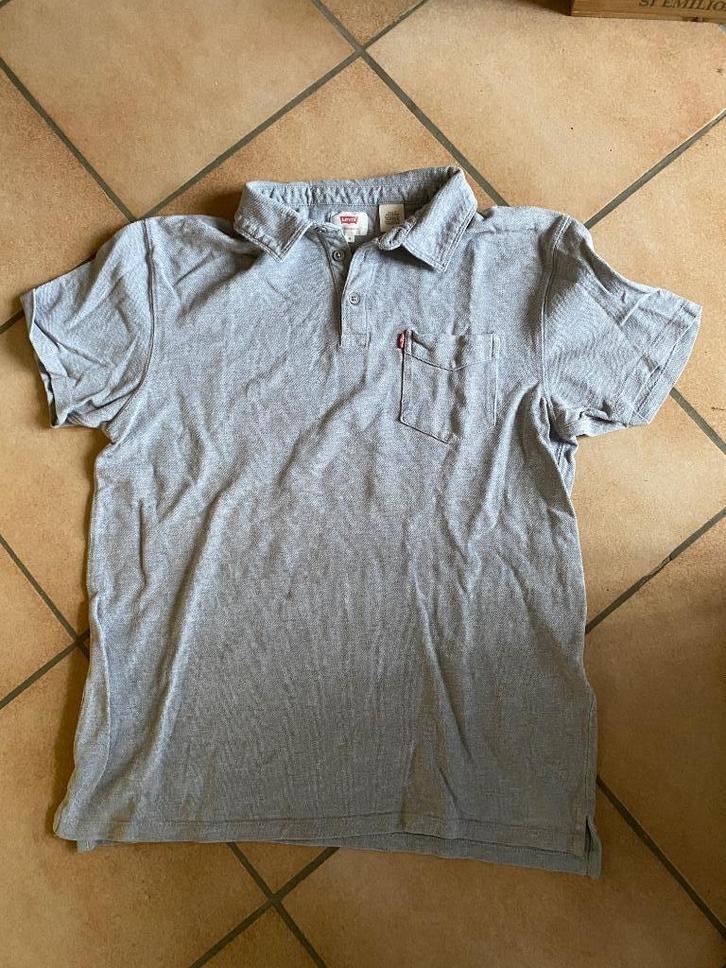 Levi's Polo M grijs korte mouw 100% katoen ZG staat, Kleding | Dames, T-shirts, Gedragen, Maat 38/40 (M), Grijs, Korte mouw, Verzenden