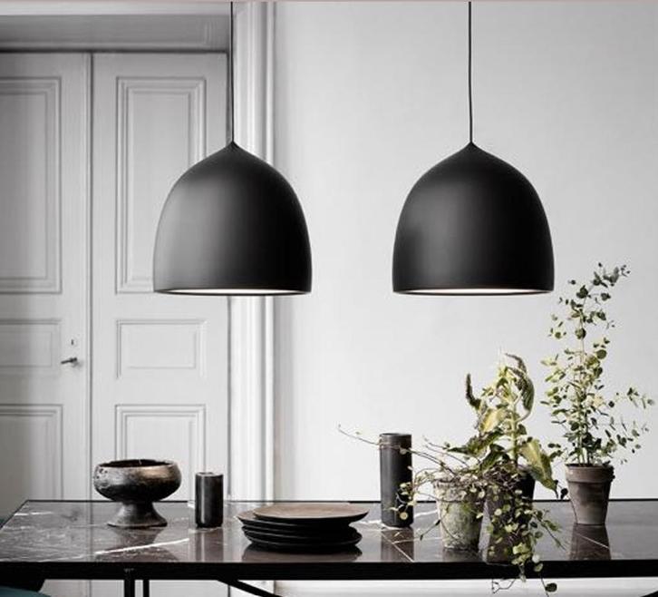 Twee hanglampen van het merk Fritz Hansen, Maison & Meubles, Lampes | Suspensions, Comme neuf, Moins de 50 cm, Synthétique, Enlèvement