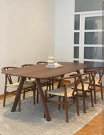 Eetkamerstoelen - 6 stuks, Huis en Inrichting, Stoelen, Ophalen, Japandi, Bruin, Zo goed als nieuw