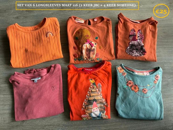Setje longsleeves maat 116: JBC (2) + Someone (4), Enfants & Bébés, Vêtements enfant | Taille 116, Utilisé, Fille, Ensemble, Enlèvement ou Envoi