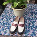 Loafers leder blauw rood wit Tod's mt 38,5, Overige kleuren, Instappers, Ophalen of Verzenden, Zo goed als nieuw