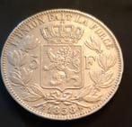 België = 5 frank 1858 = Leopold 2 ttb+ = 0495560565, Postzegels en Munten, Ophalen of Verzenden, Zilver, Losse munt