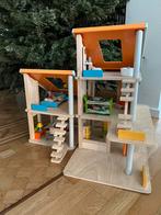 Plantoys poppenhuis hout uit 2 grote delen, incl. toebehoren, Kinderen en Baby's, Speelgoed | Poppenhuizen, Ophalen, Zo goed als nieuw