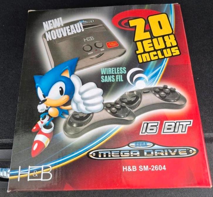 Sega Mega Drive Sonic 20 jeux intégré, Consoles de jeu & Jeux vidéo, Consoles de jeu | Sega, Neuf, Mega Drive, Avec 2 manettes