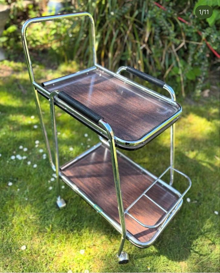 Vintage serveerwagen trolley Bart cart, Huis en Inrichting, Barren, Ophalen