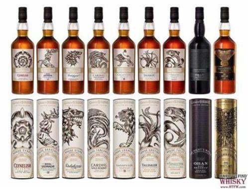 Collection 11 whisky Games Of Throne, Verzamelen, Wijnen, Nieuw, Overige typen, Vol, Ophalen