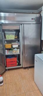 Koelkast dubbeldeur aluminium, Elektronische apparatuur, Koelkasten en IJskasten, Ophalen, 200 liter of meer, 60 cm of meer, 160 cm of meer