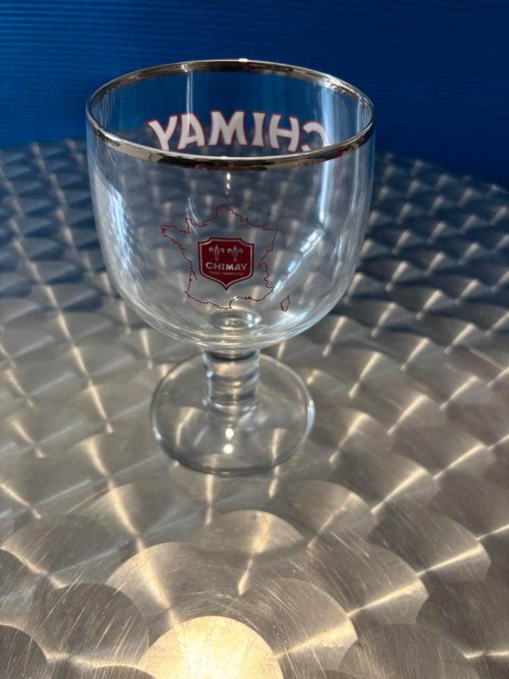 Verre Chimay - kaart van Frankrijk, Verzamelen, Biermerken, Zo goed als nieuw, Glas of Glazen, Overige merken, Ophalen of Verzenden