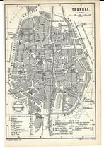 1881 - Tournai - plan de la ville, Antiquités & Art, Enlèvement ou Envoi
