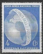 Chili 1963 - Yvert 217PA - Ter ere van John Kennedy  (PF), Timbres & Monnaies, Envoi, Non oblitéré