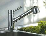 Mitigeur evier 135mm inox neuf avec douchette, Bricolage & Construction, Enlèvement, Comme neuf, Inox