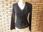 (101)- pull femme t.38  noir - hua tai -, Kleding | Dames, Truien en Vesten, Maat 38/40 (M), Zwart, Hua tai, Ophalen of Verzenden