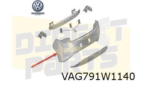 Volkswagen ID.3 (9/20-) Achterbumper (bij fietsendrager) (GR, Auto-onderdelen, Carrosserie, Bumper, Volkswagen, Achter, Nieuw
