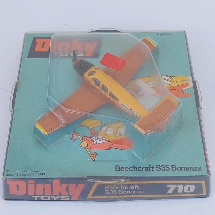 DINKY TOYS 710 BEECHCRAFT S35 BONANZA VLIEGTUIG JET 1973 TBE, Verzamelen, Luchtvaart en Vliegtuigspotten, Gebruikt, Schaalmodel