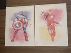 Posters Iron Man & Captain America, Cinéma et TV, Enlèvement ou Envoi, Rectangulaire vertical, A1 jusqu'à A3