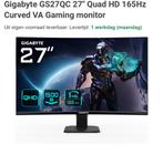 Gaming monitor QHD 165GHZ, Computers en Software, Monitoren, Ophalen, Zo goed als nieuw