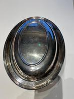 verzilverde schaal met glas erin, Ophalen