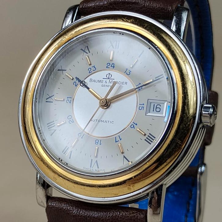 Baume et Mercier automaat 1991, Handtassen en Accessoires, Horloges | Heren, Zo goed als nieuw, Polshorloge, Goud, Goud, Ophalen of Verzenden