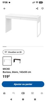 Ikea 142X50 Mike wit bureau, Huis en Inrichting, Bureaus, Ophalen, Gebruikt, Bureau