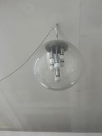 Lampe luminaire Suspension Boule en Verre année 60 vintage, Huis en Inrichting, Lampen | Hanglampen, Ophalen, Zo goed als nieuw