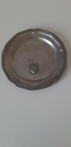 Tinnen schotel 18 cm met stempel,350 gr, Ophalen of Verzenden