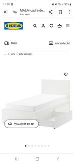 IKEA eenpersoonsbed, Huis en Inrichting, Slaapkamer | Bedden, 100 cm, Ophalen of Verzenden, Eenpersoons, Wit