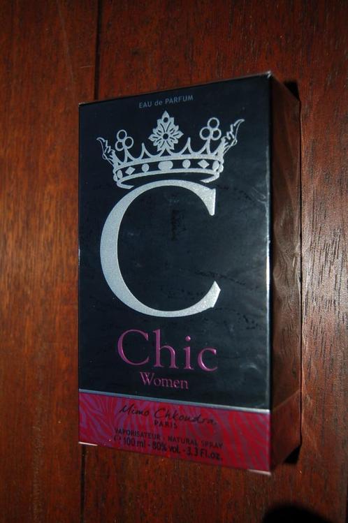 C Chic by Mimo Chkoudra Eau de parfum spray 100mL NIEUW, Verzamelen, Parfumverzamelingen, Nieuw, Parfumfles, Gevuld, Ophalen of Verzenden