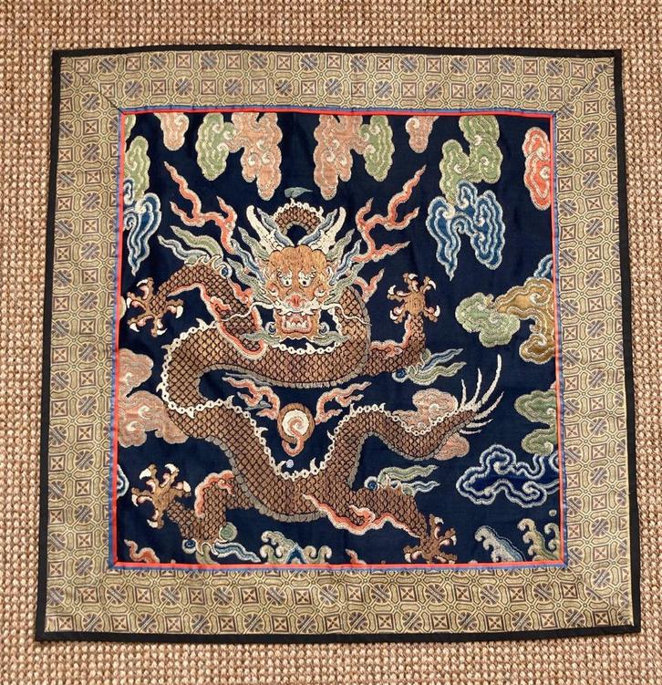 Chinees borduurwerk Qing Dynastie _ Chines Embroidery  Qing, Antiek en Kunst, Kunst | Niet-Westerse kunst, Ophalen of Verzenden