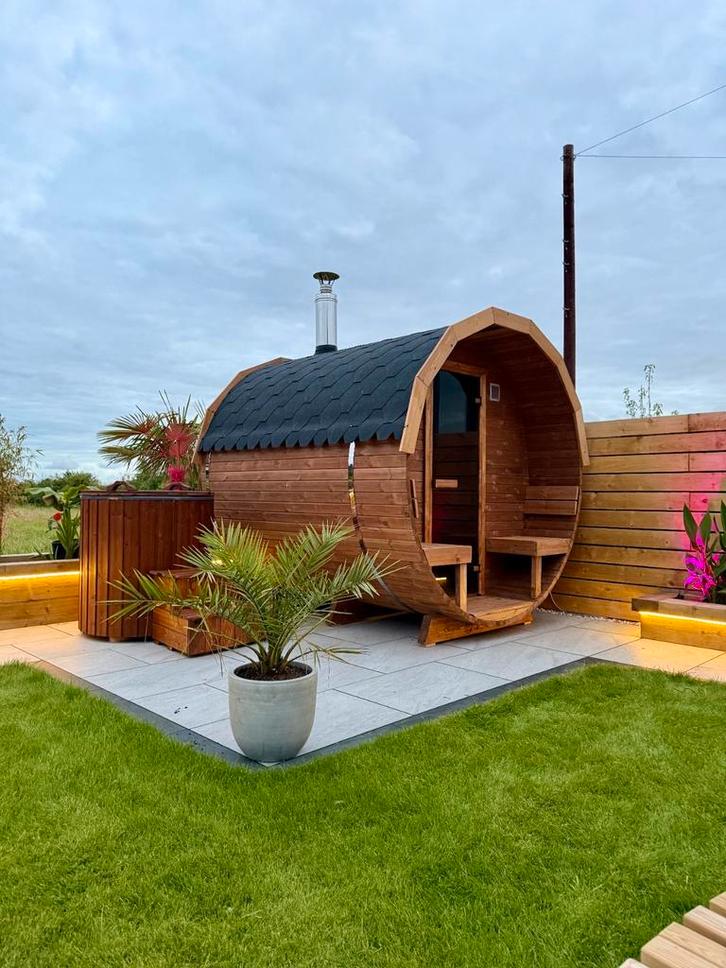 2,5M Barrel Sauna Gratis Levering en Plaatsing, Sport en Fitness, Sauna, Nieuw, Ophalen of Verzenden