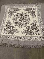Grand foulard bruin met bloemen 200/180, Ophalen of Verzenden, Gebruikt