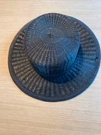 Chapeau noir en paille, Enlèvement ou Envoi, Comme neuf, Chapeau