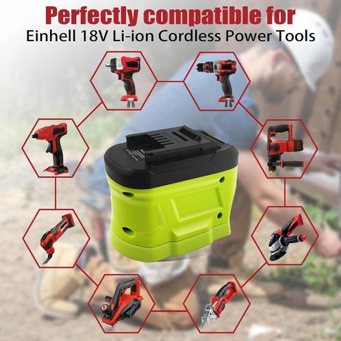 Ryobi 18V batterij-adapter voor draadloze boormachines, Doe-het-zelf en Bouw, Gereedschap | Boormachines, Boormachine, Ophalen of Verzenden