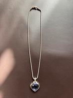 Swarovski ketting met paarse steen., Handtassen en Accessoires, Ophalen, Overige materialen, Paars, Zo goed als nieuw