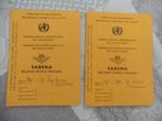 2 carnets de vaccination SABENA 1964, Collections, Souvenirs Sabena, Envoi