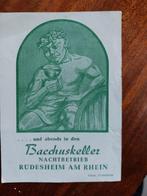 oude reclameflyer  Bacchuskeller Rûdesheim, Verzamelen, Foto's en Prenten, Verzenden