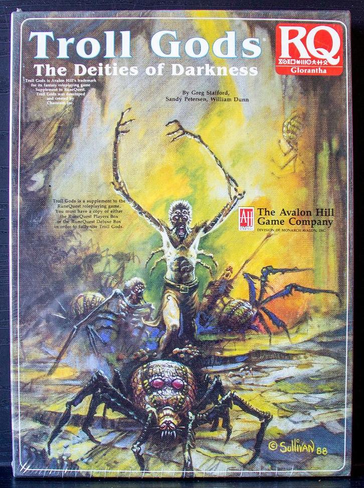 Runequest-Game Box N10 Troll Gods 1988 Chaosium-Avalon Hill, Hobby en Vrije tijd, Wargaming, Zo goed als nieuw, Overige soorten