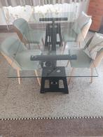 Table industrielle basse ou haute de 70 cms à 100 cms, Huis en Inrichting, Tafels | Eettafels, Gebruikt, Glas