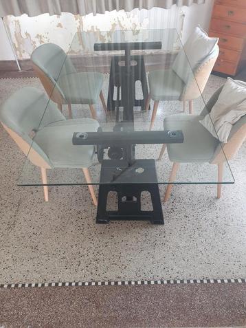 Table industrielle basse ou haute de 70 cms à 100 cms, Maison & Meubles, Tables | Tables à manger, Utilisé, Verre