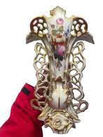 Decoratieve hoorn Old Paris 19e eeuw porselein goud 31 cm, Antiek en Kunst, Ophalen of Verzenden