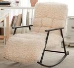 Schommelstoel relax fauteuil Teddy crème beige NIEUW, Ophalen, Nieuw