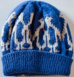 blauwe gebreide muts met pinguins, Ophalen of Verzenden, Gebruikt, Jongen of Meisje, Muts