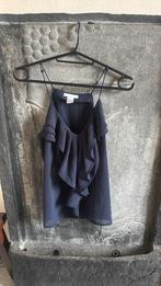 Donkerblauw topje H&M maat 36, Kleding | Dames, Topjes, Ophalen, Zo goed als nieuw, Maat 36 (S)