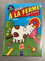 Livre à colorier et à coller avec stickers : la ferme, Ophalen of Verzenden