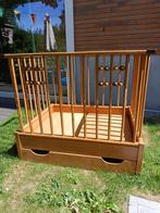 Houten park met lade en opplooibaar., Kinderen en Baby's, Babyparken, Ophalen, Gebruikt, Rechthoekig, In hoogte verstelbaar